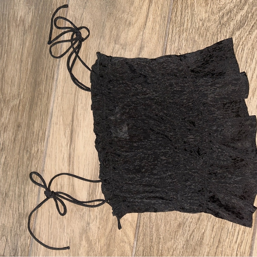 Black Lace Crop Top
